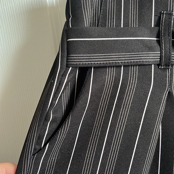 Belted Trousers | Striped Dress Pants - Picture 4 of 10